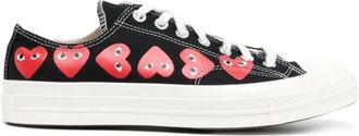 Comme Des Gar&ccedil;ons Heart Print Sneakers - Heren - Sneakers - Zwart - 42 1/2 EU - Schoenen