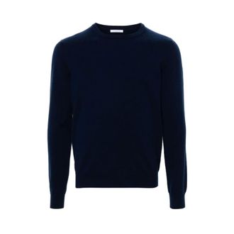 Malo Maglia Girocollo Rasato - Heren - Truien - Blauw - Maat: 2XL Kasjmier