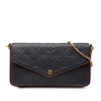 Louis Vuitton Pre-owned Womens Monogram Empreinte Pochette Felicie - Black Leather - One Size