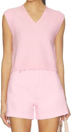 Pistola Denim Maxine Sweater Vest In Blush