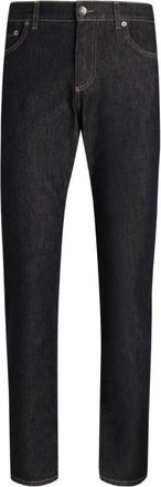 Dolce & Gabbana Jeans, Heren, Zwart, L, Katoen, Zwarte Slim-Fit Jeans voor Mannen