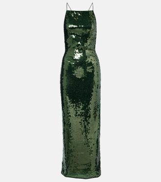 Os&eacute;ree Os&eacute;ree Vestido largo Marylin con lentejuelas