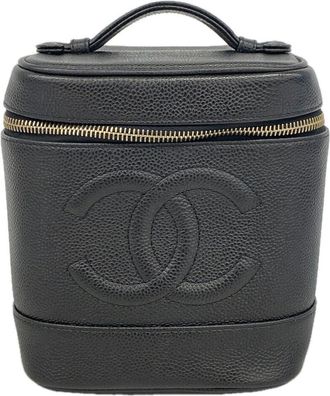 Chanel Black Grained Calfskin Vanity Bag (Pre-Owned)