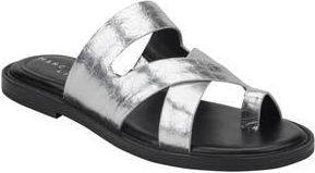 Marc Fisher Genella Slide Sandal in Metallic Silver at Nordstrom Rack, Size 5.5