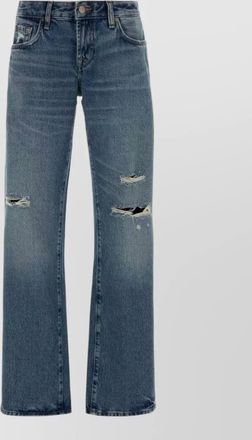 7 For All Mankind low rise straight leg denim jeans