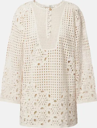 Frame Denim The Postcard cotton crochet tunic