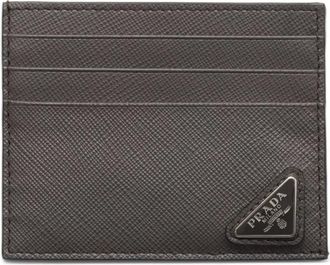 Prada Portacarte con finitura in rilievo - Grigio