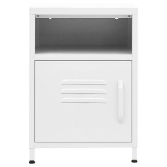 Berkfield Home Nightstands 2 pcs White 35x35x51 cm Steel | Size: 35 x 35 x 51 cm