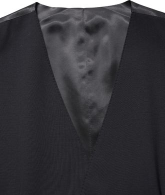 Dolce & Gabbana Black Wool Single Breasted Waistcoat Mens Vest