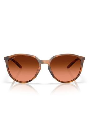 Oakley Sielo 57mm Prizm Polarized Round Sunglasses in Brown Tort at Nordstrom