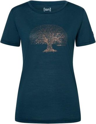 super.natural Tree of Knowledge Tee Merinoshirt f&uuml;r Damen | blau