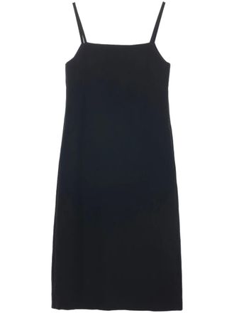 STUDIO NICHOLSON slip midi dress - women - Polyamide/Cotton - 6 - Black