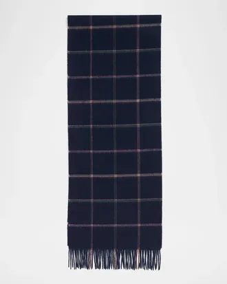 Paul Smith Men & apos;s Signature Stripe Windowpane Wool-Cashmere Scarf
