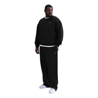 Nike Solo Swoosh Fleece Open-Hem Pants - Heren - Sport - Zwart - Maat: L Fleece