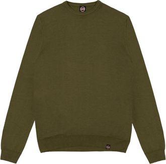 Colmar Groene wollen trui met ronde hals - Heren - Sweatshirts - Groen - M - Wol - Hoodies & sweatvesten
