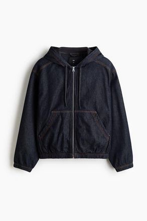 H&M Hooded Workwear Jacket in Dark Denim Blue at Nordstrom, Size Xxx-Large
