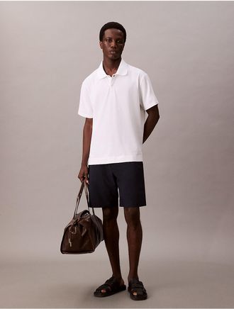 Calvin Klein Mens Cotton Blend Pique Classic Polo Shirt - White - XS