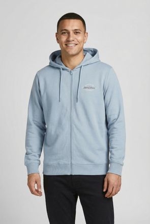 Jack & Jones Kapuzensweatshirt JACK & JONES JJBRANDON SWEAT HOOD, Herren, Gr. XXL, celestial blau, angeraute Sweatware, Obermaterial: 65% Polyester, 35% Baumwolle,