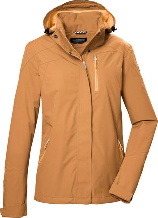 Killtec Killtec Womens Kos 28 Wmn Jckt Functional Waterproof Outdoor Jacket with Zip-Off Hood, Honey Orange, 44 (EU)