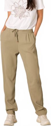 Yest Fatima Pleated Trouser In Soft Army