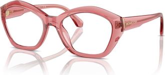 Michael Kors 53mm Irregular optical glasses in Pink at Nordstrom