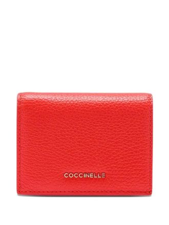 Coccinelle metallic flap wallet - Red