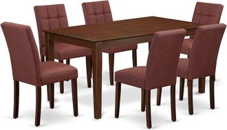 East West Furniture 7 Piece Kitchen Dining Table Set
