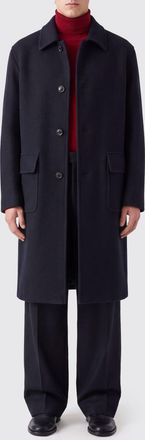 Dries Van Noten Cappotto lungo monopetto in pura lana con tasche a patta