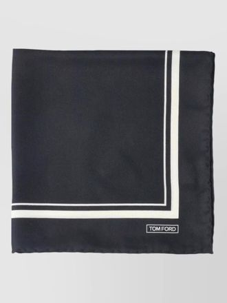 Tom Ford square scarf contrast border detail design