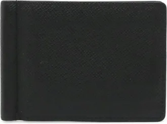 Louis Vuitton Taiga Black Noir Taiga Leather Money Clip (Pre-Owned)