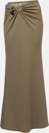 CHRISTOPHER ESBER Gonna lunga in jersey con ruches