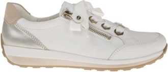 Ara Schoenen, Dames, Wit, 37 EU, Leer, Daytonacalf Wit/Camel Stijlvolle Sneakers