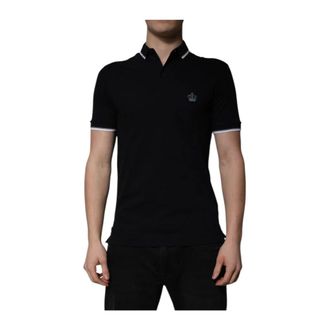 Dolce & Gabbana Crown Embroidered Polo T-shirt