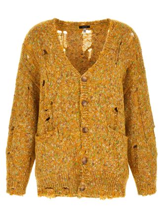 R13 Bicolor Alpaca Leather Womens Cardigan