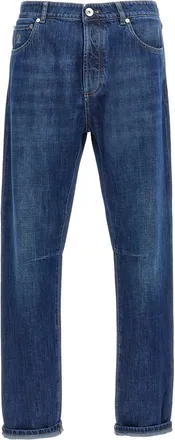 Brunello Cucinelli Leisure Fit Cotton Jeans-Uomo