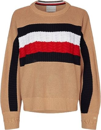 Tommy Hilfiger Rondgebreide trui - Dames - Ronde hals truien - Veelkleurig - XS - Truien & Vesten