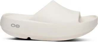 Oofos OOahh Slide+ Slides White 10 Mens/12 Womens