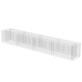 Berkfield Home Durable Gabion Raised Bed Galvanised Steel 360x50x50 cm in Silver | Size: 360 x 50 x 50 cm