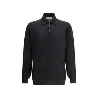 Brunello Cucinelli Polo Sweater met Lange Mouwen - Klassieke Pasvorm