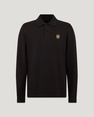 Belstaff Polo A Maniche Lunghe Belstaff Uomo Piqu&eacute; Di Cotone Nero 2xl