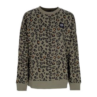 Vans Hoodies & sweatvesten, Dames, Groen, M, Katoen, Bloemen dierenprint sweater donkergroen
