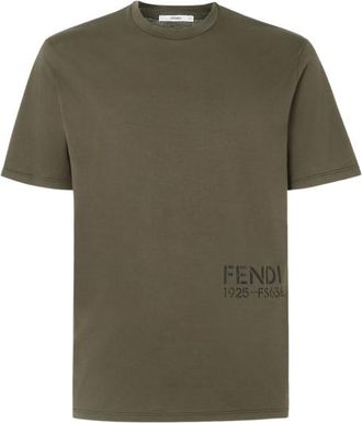 Fendi Green Crew Neck T-Shirt