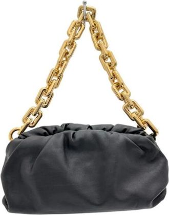 Bottega Veneta Pre-owned Shoulder Bags, female, Black, Size: ONE SIZE Pre-owned Leather Shoulder Bag