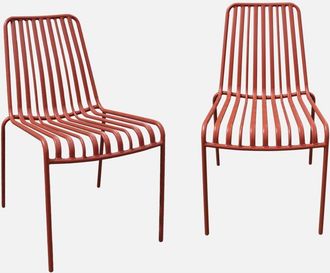 Sweeek Silla De Jard&iacute;n Apilable De Acero, Set De 2