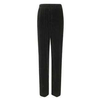 Valentino Garavani Pantalones de Terciopelo - Trousers - Mujer - Negro - 2XS