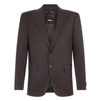 HUGO BOSS Blazer de un solo bot&oacute;n - Suits - Hombre - Marr&oacute;n - M