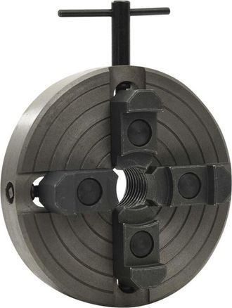 vidaXL Mandril Madera 4 Mordazas Con Conexi&oacute;n M33 Acero Negro 150x63mm Vidaxl