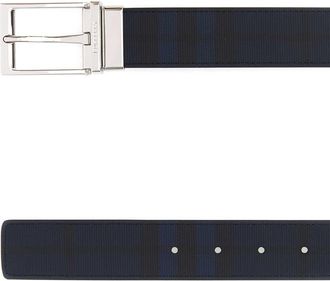 Burberry Mens Printed Canvas Belt Navyipchkblack Cinture
