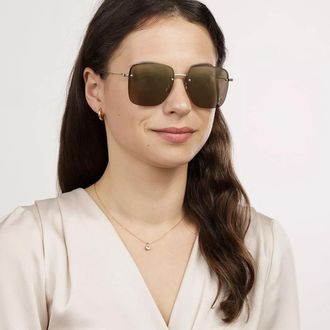 Saint Laurent Sonnenbrillen - SL 312 M-006 58 Sunglass WOMAN METAL - Gr. unisize - in Gold - für Damen