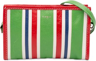 Balenciaga Pre-owned Womens Lambskin Bazar Crossbody - Dark Green Leather - One Size